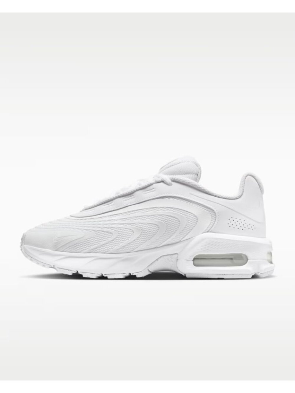 Nike Air Max Fire White Faux Leather Low Top Sneakers Women's Size 8 IO4512-100